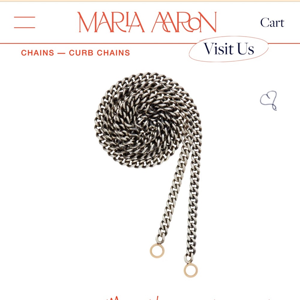 Marla Aaron 32 inch Heavy Curb chain, 14k yellow gold end, brand new!